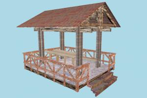 Garden House pavilion, hut, cottage, summer, house, small, home, build, structure